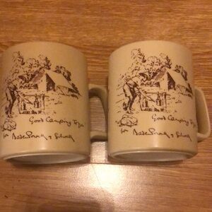 Vintage plastic Boy Scout camping mugs